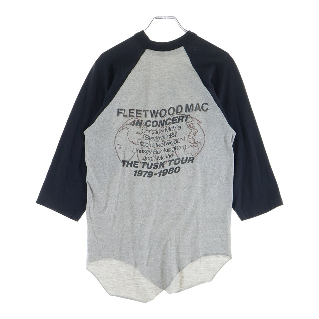 VINTAGE(ヴィンテージ) 70-80S FLEETWOOD MAC TUSK TOUR PENGUIN ペンギン紳士 両面プリント ラグランTシャツ カットソー グレー/ブラック