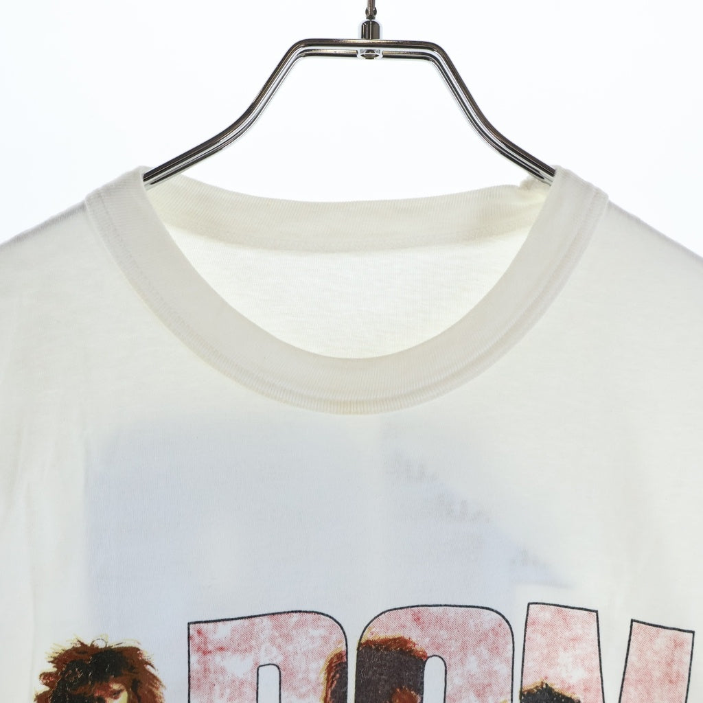 VINTAGE(ヴィンテージ) 80S BON JOVI THE TOUR 1987 ボンジョビ 両面プリント 半袖Tシャツ カットソー ホワイト