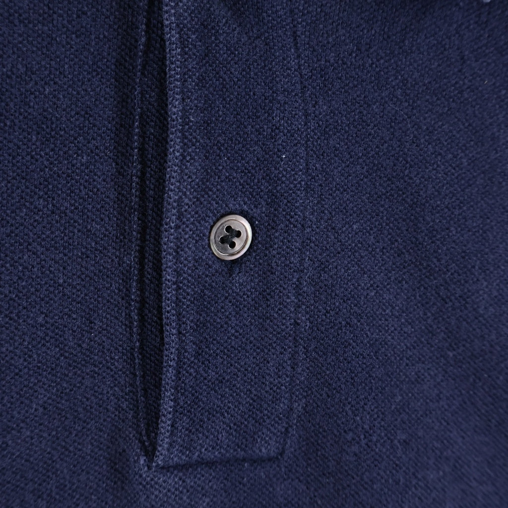 COMME des GARCONS HOMME PLUS(コムデギャルソンオムプリュス) 00S S/S POLO SHIRT コットン ソリッド 半袖ポロシャツ ネイビー PE-T027