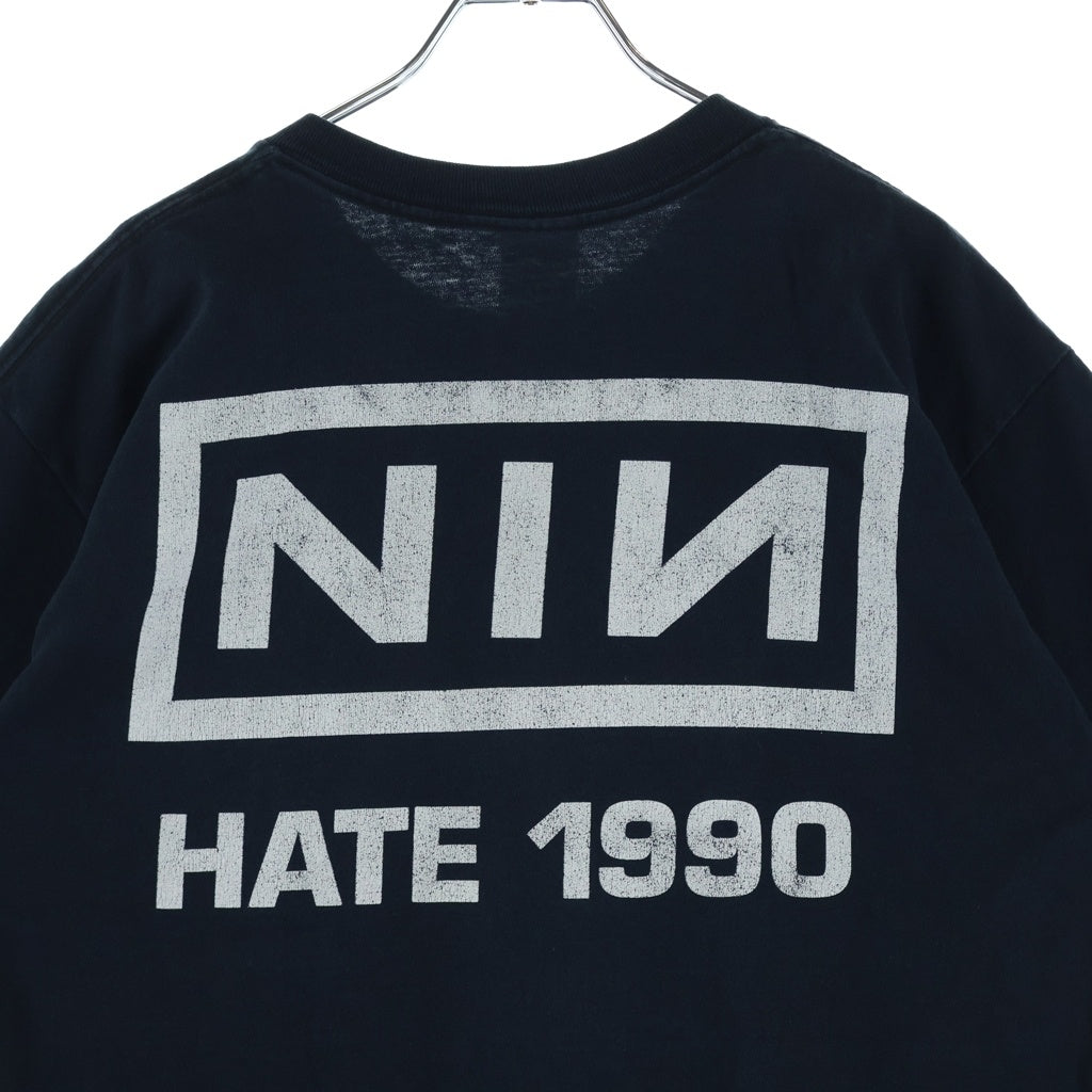 VINTAGE(ヴィンテージ) 90-00S NINE INCH NAILS HATE 1990 ナインインチネイルズ ヘイト バンドTシャツ クルーネック半袖カットソー ブラック