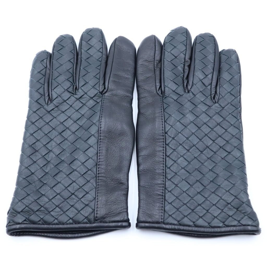 BOTTEGA VENETA(ボッテガヴェネタ) INTRECCIATO LEATHER GLOVES レザー イントレチャート グローブ 手袋 ブラック 434066 V5100