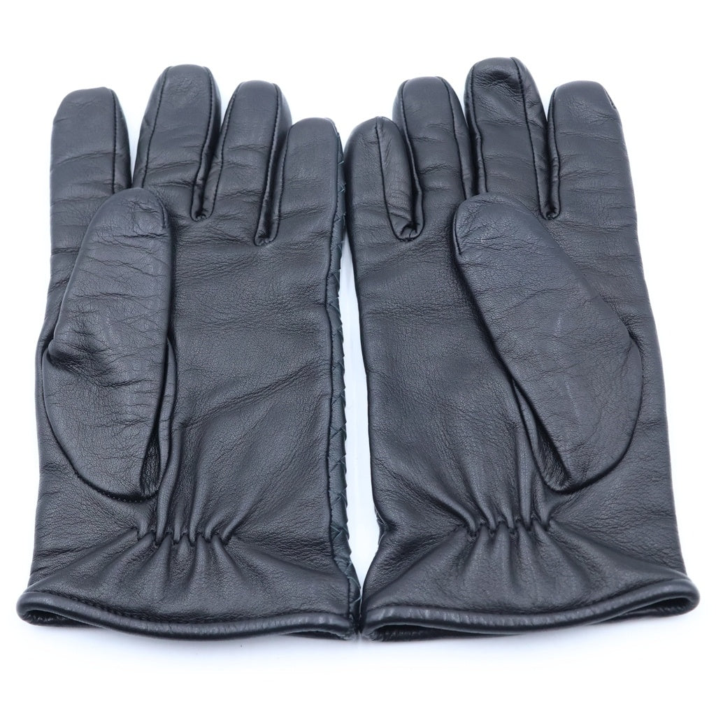 BOTTEGA VENETA(ボッテガヴェネタ) INTRECCIATO LEATHER GLOVES レザー イントレチャート グローブ 手袋 ブラック 434066 V5100