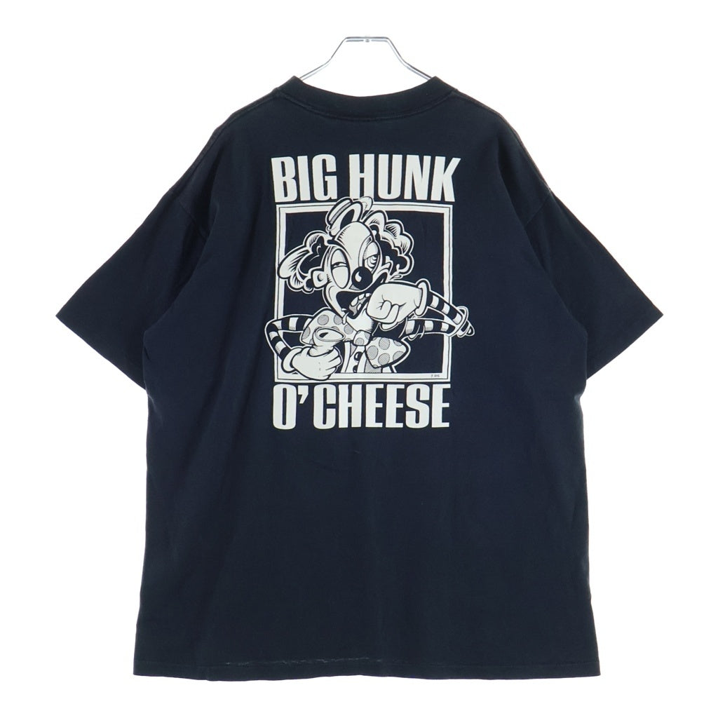 VINTAGE(ヴィンテージ) 90S BIG HUNK O CHEESE Gary Hirsch ゲイリーヒルシュ 両面プリント 半袖Tシャツ カットソー ブラック