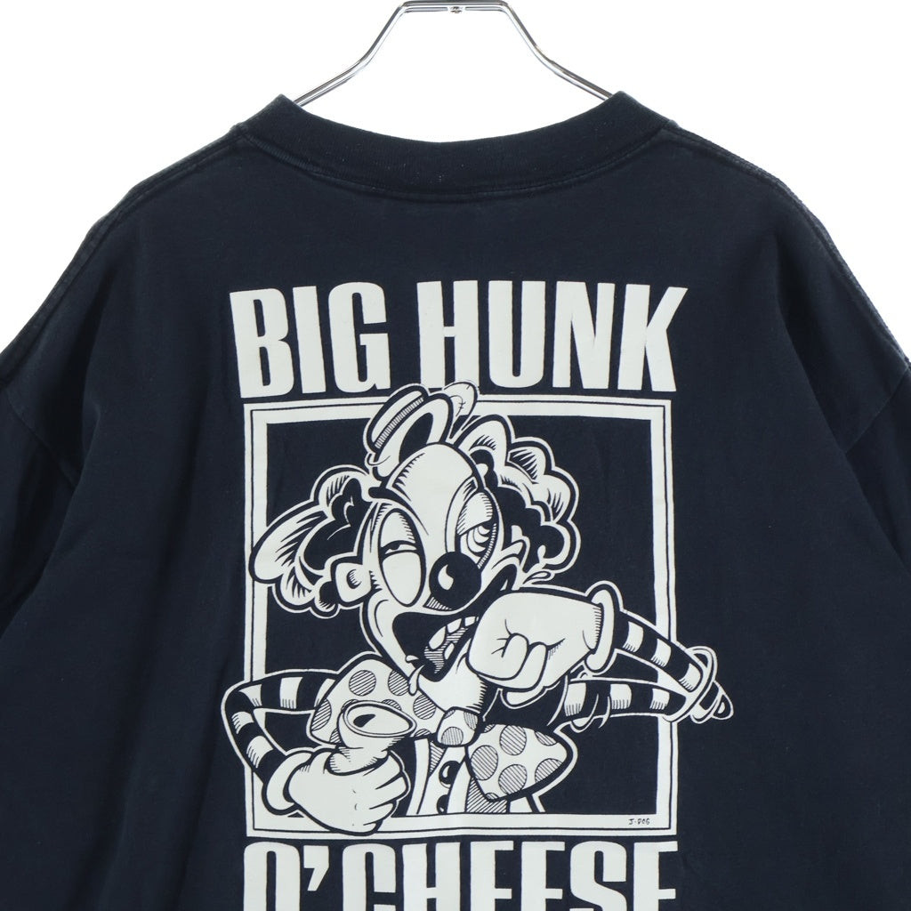 VINTAGE(ヴィンテージ) 90S BIG HUNK O CHEESE Gary Hirsch ゲイリーヒルシュ 両面プリント 半袖Tシャツ カットソー ブラック