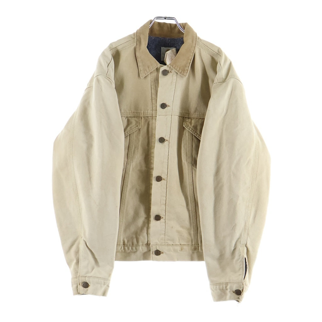 CARHARTT(カーハート) 90S BLANKET LINED TRACKER JACKET ブランケット トラッカージャケット 襟コーデュロイ ベージュ