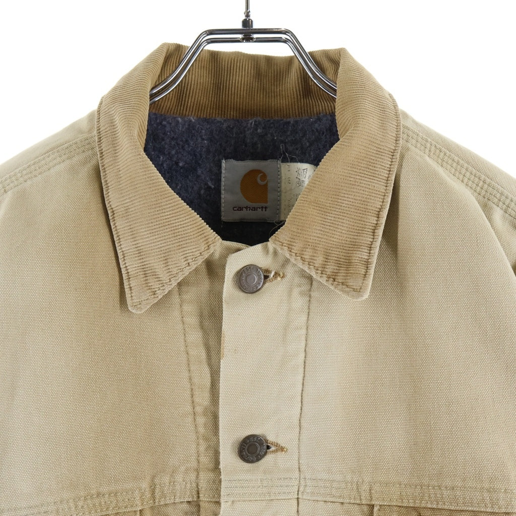 CARHARTT(カーハート) 90S BLANKET LINED TRACKER JACKET ブランケット トラッカージャケット 襟コーデュロイ ベージュ