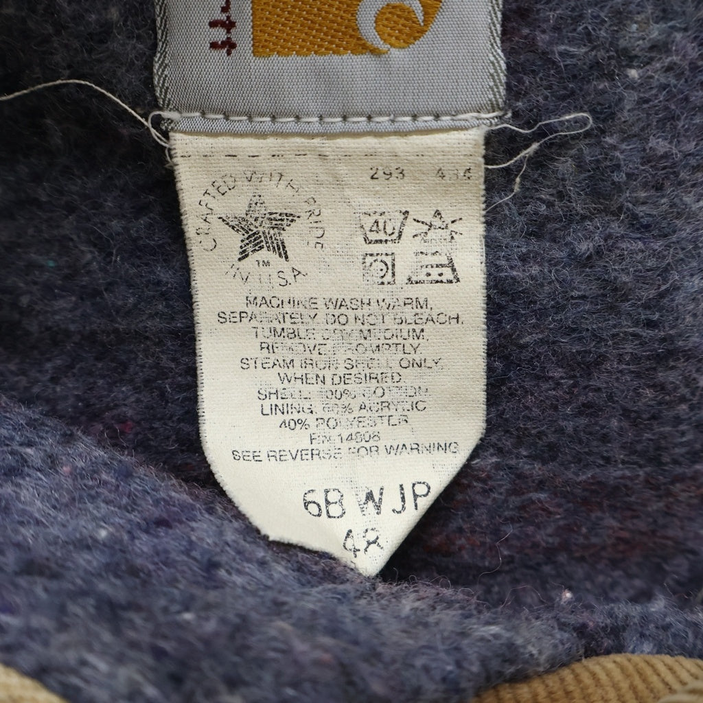 CARHARTT(カーハート) 90S BLANKET LINED TRACKER JACKET ブランケット トラッカージャケット 襟コーデュロイ ベージュ