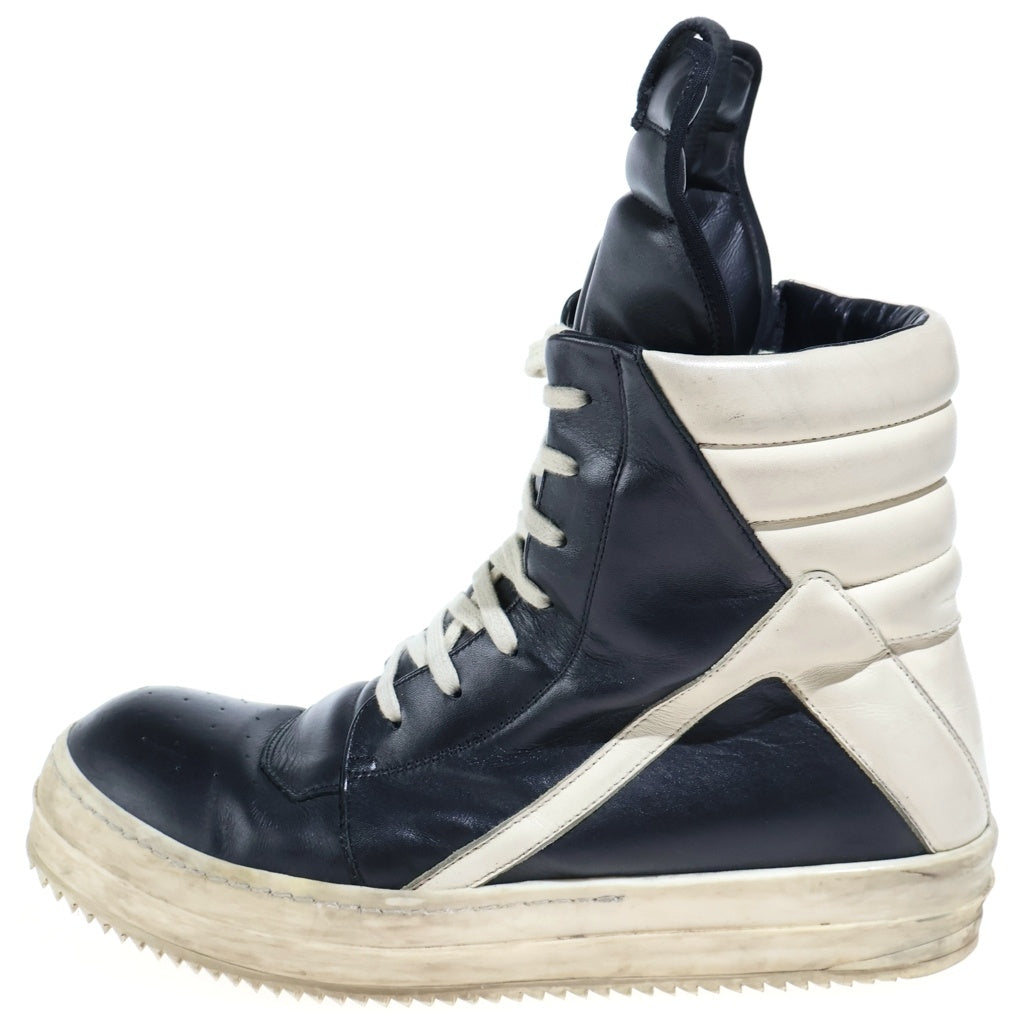 Rick Owens(リックオウエンス) GEOBASKET LUXOR BLACK MILK ジオバスケット ルクソール ハイカットスニーカー ブラック/ホワイト RU02C7894