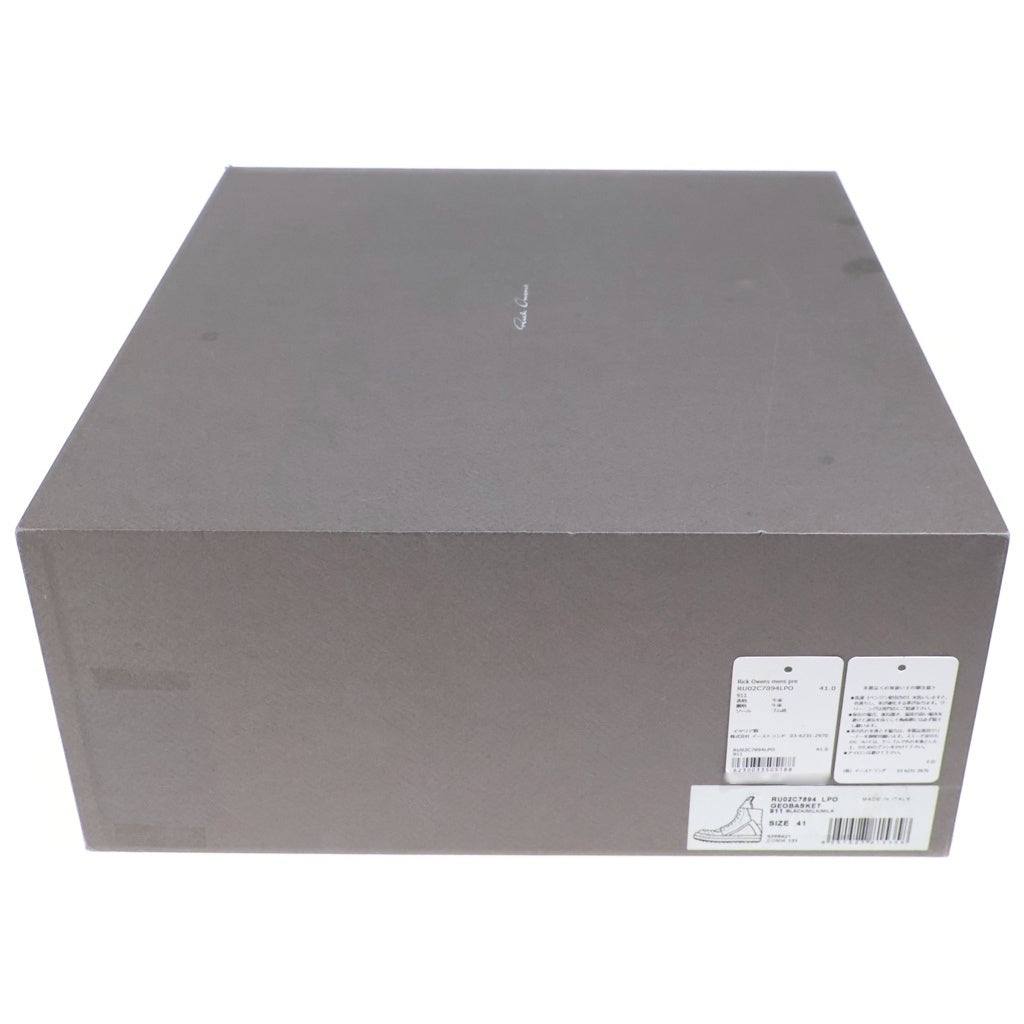 Rick Owens(リックオウエンス) GEOBASKET LUXOR BLACK MILK ジオバスケット ルクソール ハイカットスニーカー ブラック/ホワイト RU02C7894