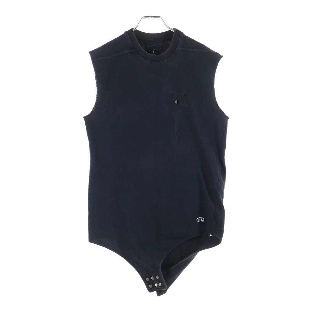 Rick Owens(リックオウエンス) 20SS ×CHAMPION TANK ロゴ刺繍ノースリーブ カットソー ブラック CM20S0009-215221