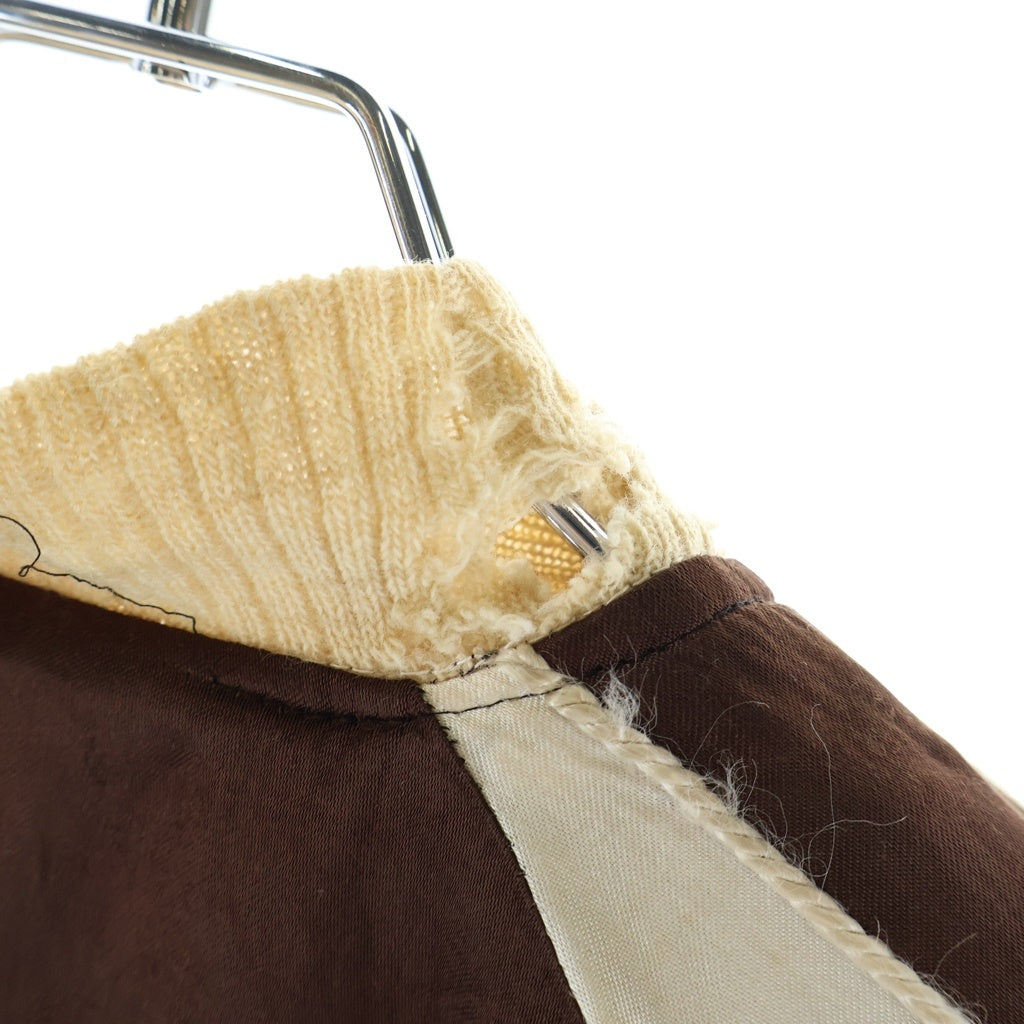 VINTAGE(ヴィンテージ) 50-60S YKK 鷹 富士山 スカジャン キッズ パープル/ブラウン