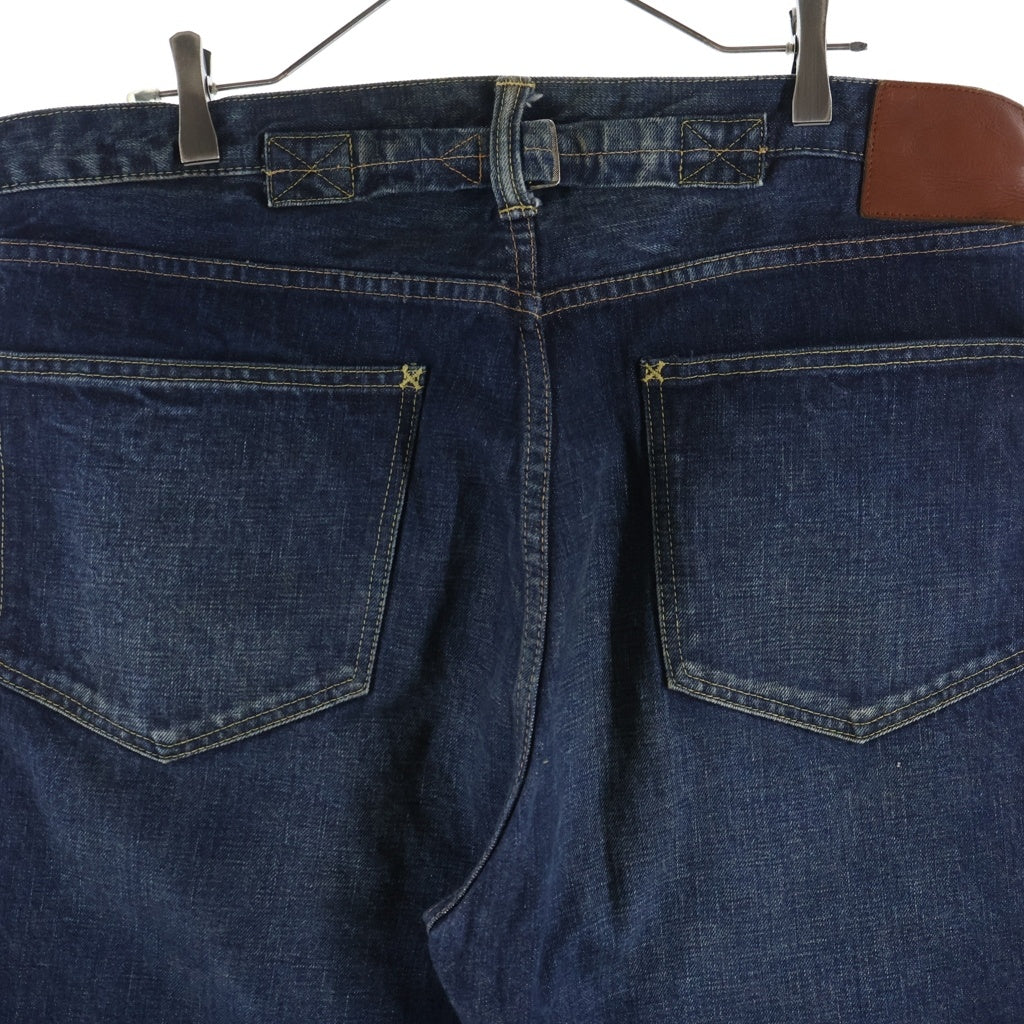 TENDERLOIN(テンダーロイン) T-RIDERS DENIM PANTS シンチバックル ドーナツボタン Vステッチ ワイド デニムパンツ インディゴ