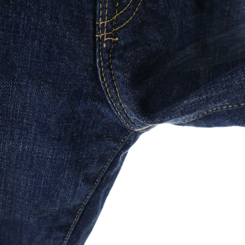 TENDERLOIN(テンダーロイン) T-RIDERS DENIM PANTS シンチバックル ドーナツボタン Vステッチ ワイド デニムパンツ インディゴ