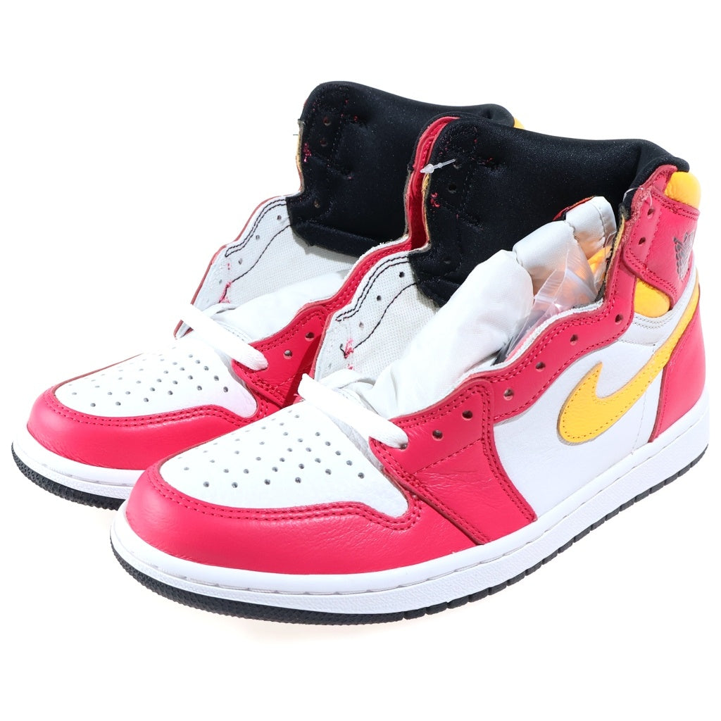 NIKE(ナイキ) AIR JORDAN RETRO HIGH OG エアジョーダン 1 レトロ ハイカットスニーカー レッド/イエロー US8/26cm 555088-603