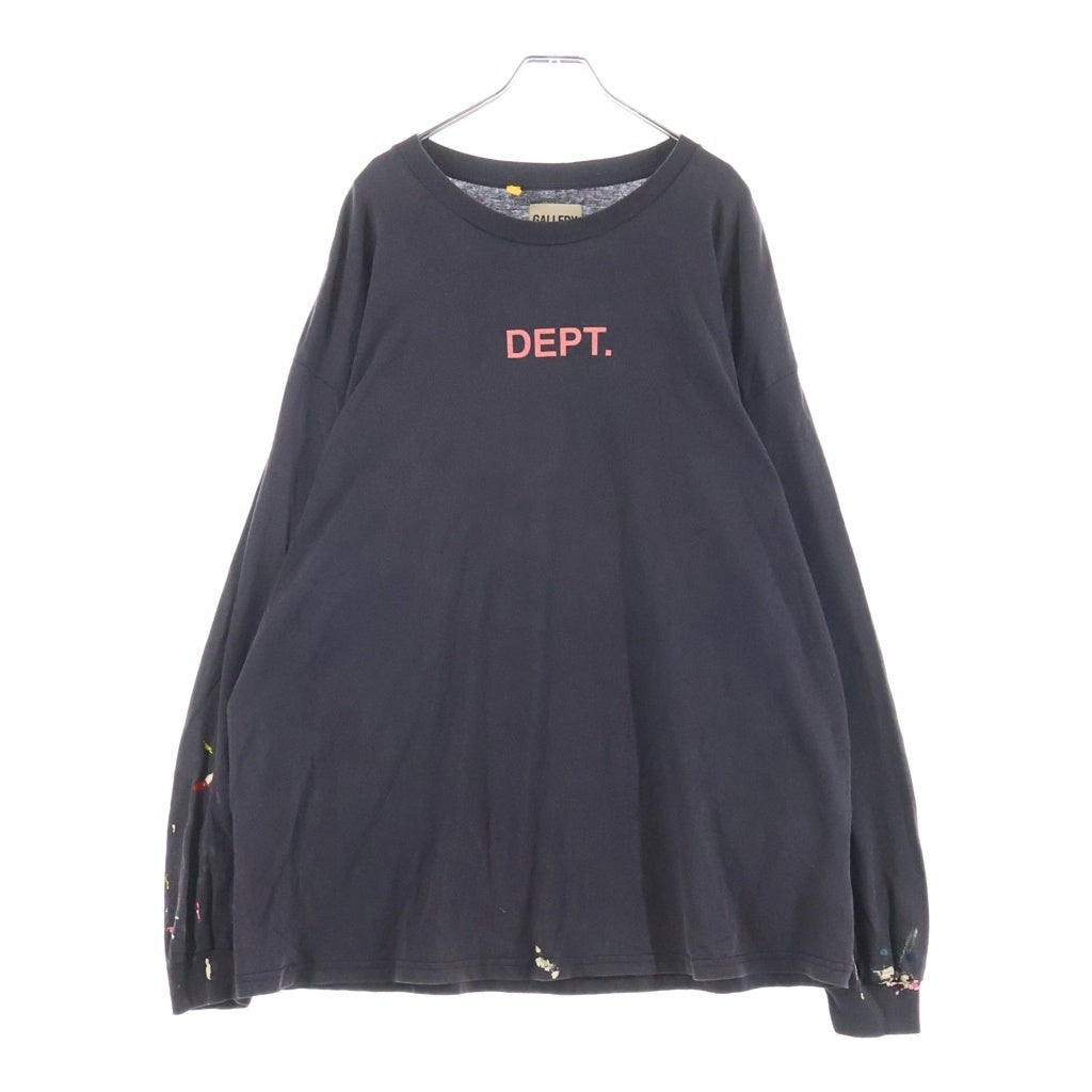 GALLERY DEPT.(ギャラリーデプト) PAINTED L/S TEE USA製 ペイント クルーネック 長袖カットソー ブラック