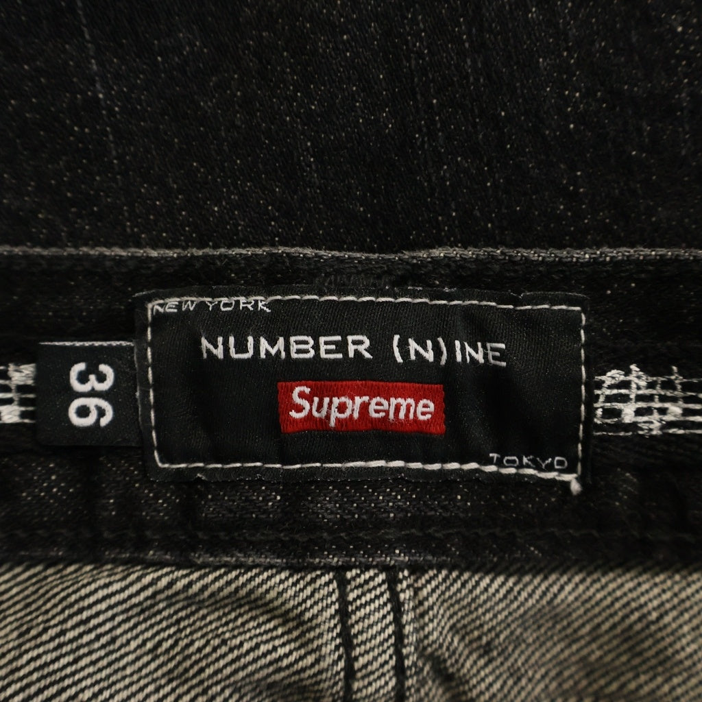 SUPREME(シュプリーム) 25AW × NUMBER NINE Patches Loose Fit Jean ナンバーナイン パッチ ルーズフィット デニム ジーンズ ブラック