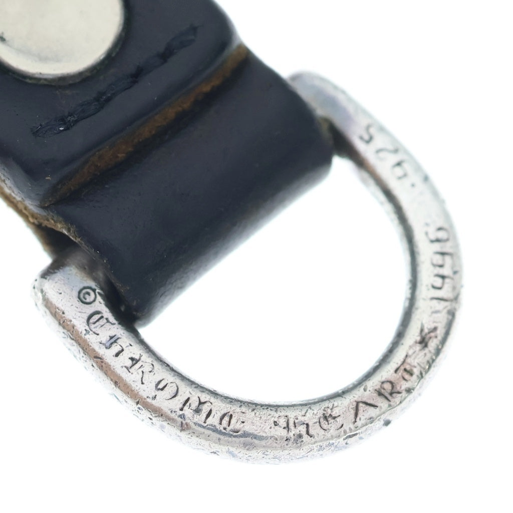 CHROME HEARTS(クロムハーツ) BELT LOOP D RING Dリング クロスボールベルトループ ブラック/シルバー BCA415