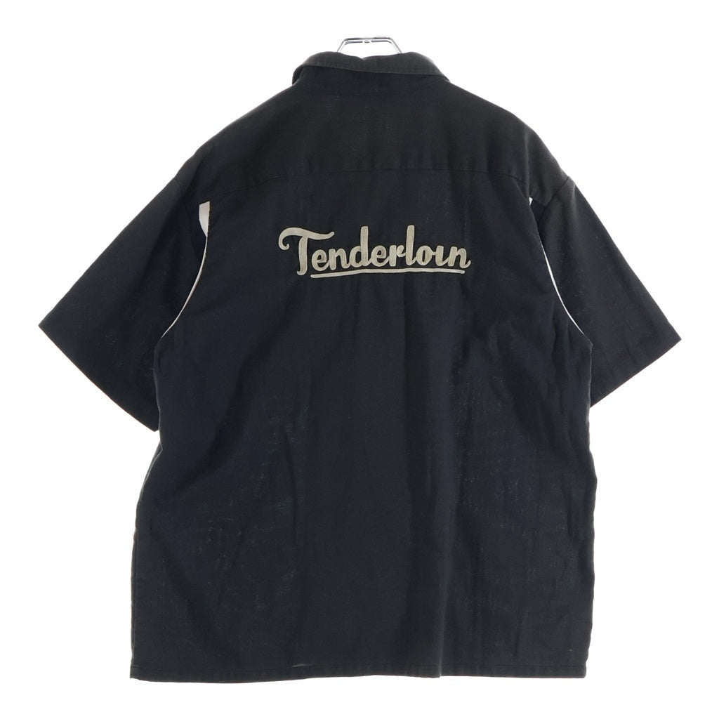 TENDERLOIN(テンダーロイン) T-BOWL SHT S/S チェーン刺しゅう ボーリング 半袖シャツ ブラック/ホワイト