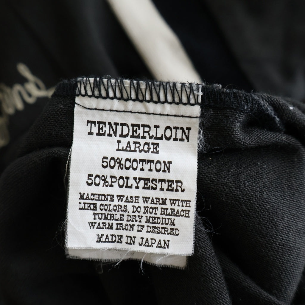 TENDERLOIN(テンダーロイン) T-BOWL SHT S/S チェーン刺しゅう ボーリング 半袖シャツ ブラック/ホワイト