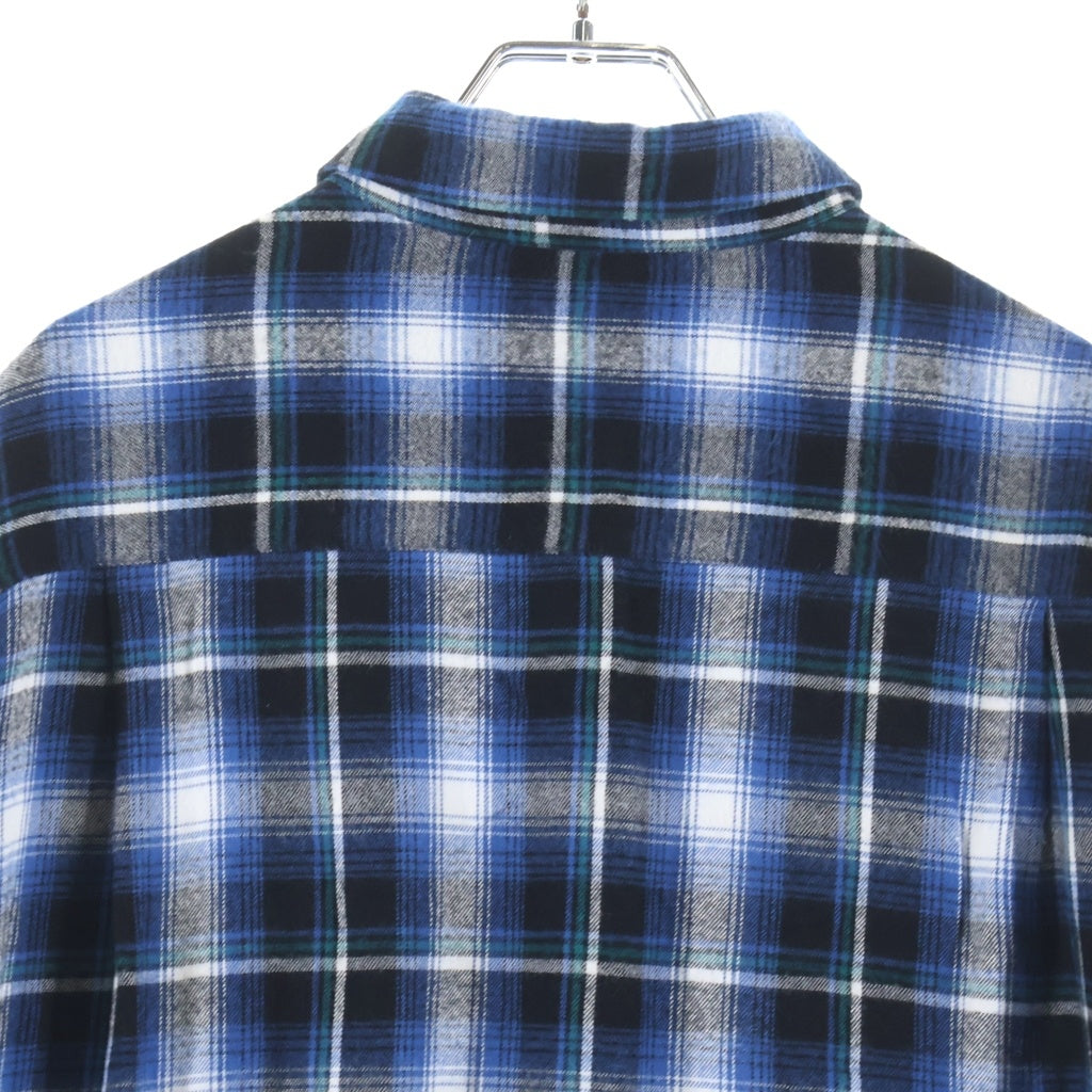 WACKO MARIA(ワコマリア) OMBRE CHECK RAYON SHIRT L/S オンブレ チェック レーヨン 長袖シャツ ブルー/ブラック/ホワイト
