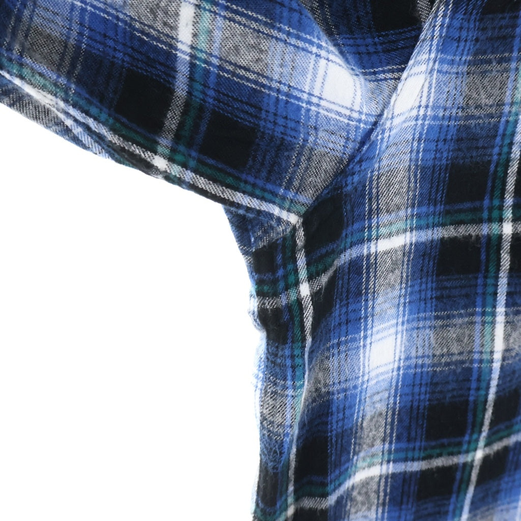 WACKO MARIA(ワコマリア) OMBRE CHECK RAYON SHIRT L/S オンブレ チェック レーヨン 長袖シャツ ブルー/ブラック/ホワイト