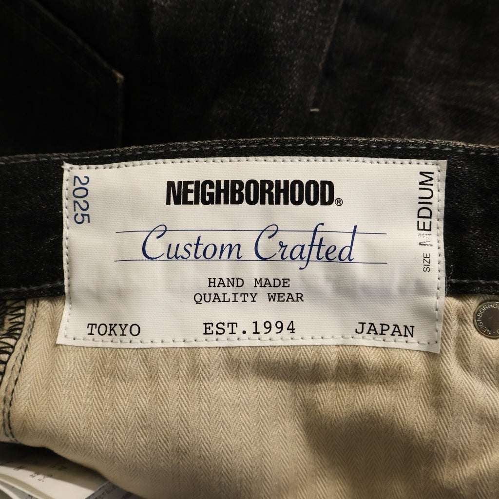 NEIGHBORHOOD(ネイバーフッド) 25AW WASHED DENIM DP BASIC PANTS ジップフライ デニムパンツ ブラック 252XBNH-PTM05