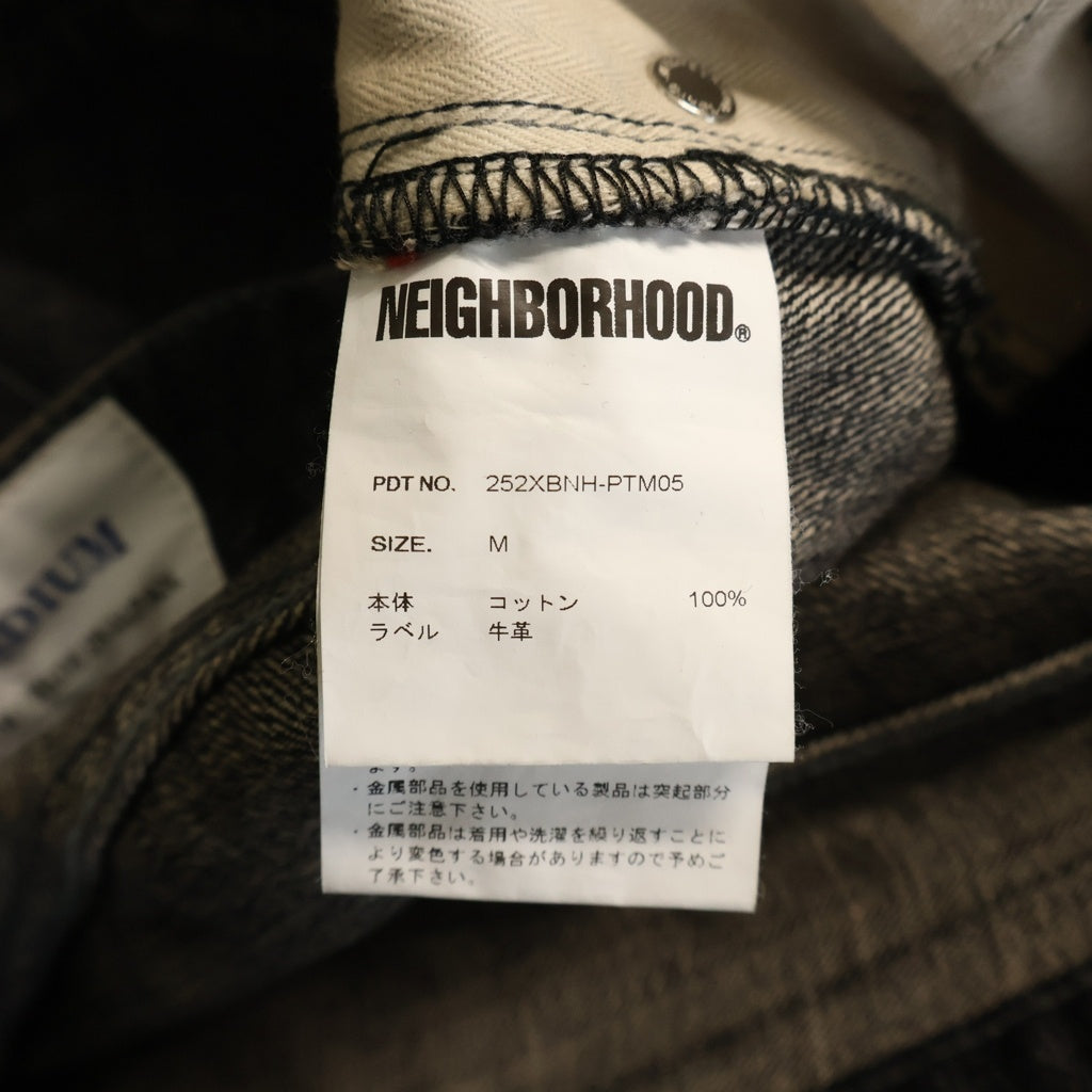 NEIGHBORHOOD(ネイバーフッド) 25AW WASHED DENIM DP BASIC PANTS ジップフライ デニムパンツ ブラック 252XBNH-PTM05