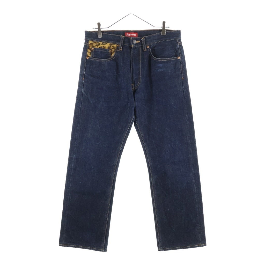 SUPREME(シュプリーム) 12AW × LEVI'S (リーバイス) 505 Jeans Indigo USA製 ボタン裏刻印4527 ジップフライ オレンジタブ デニムパンツ インディゴ
