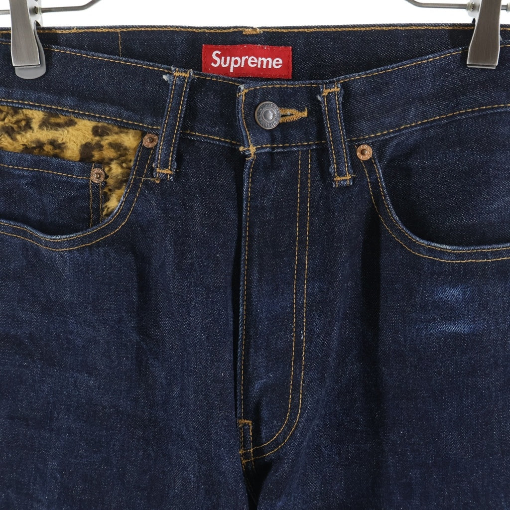 SUPREME(シュプリーム) 12AW × LEVI'S (リーバイス) 505 Jeans Indigo USA製 ボタン裏刻印4527 ジップフライ オレンジタブ デニムパンツ インディゴ