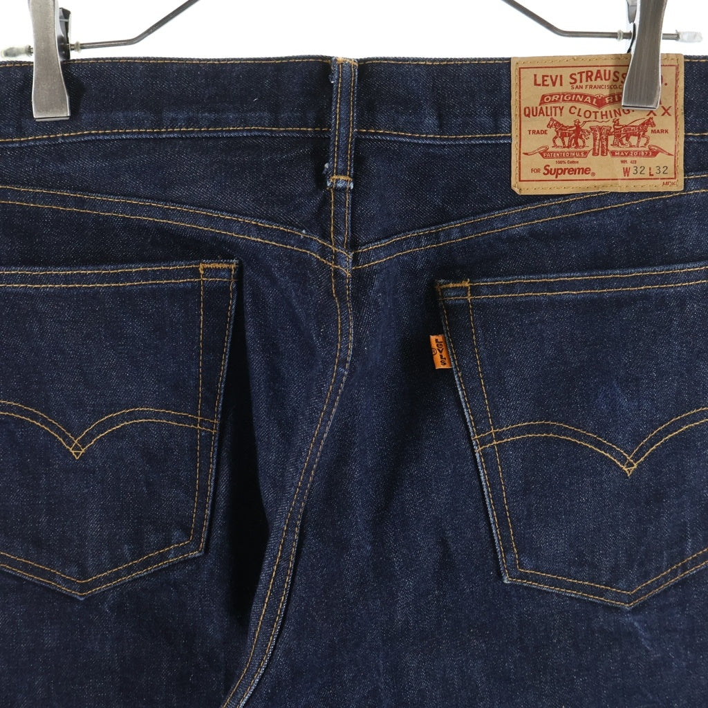 SUPREME(シュプリーム) 12AW × LEVI'S (リーバイス) 505 Jeans Indigo USA製 ボタン裏刻印4527 ジップフライ オレンジタブ デニムパンツ インディゴ