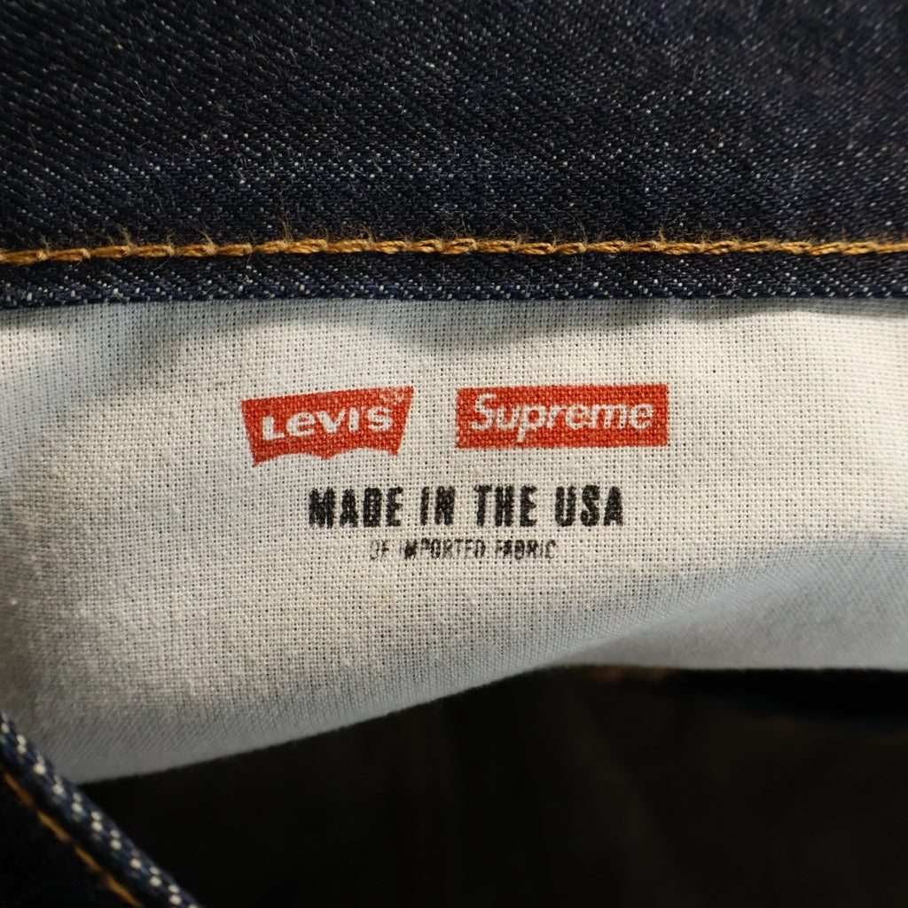 SUPREME(シュプリーム) 12AW × LEVI'S (リーバイス) 505 Jeans Indigo USA製 ボタン裏刻印4527 ジップフライ オレンジタブ デニムパンツ インディゴ