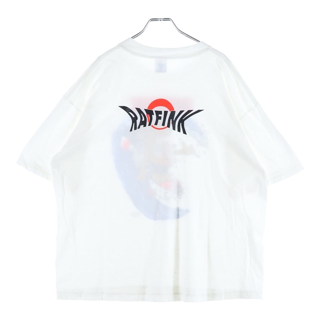 VINTAGE(ヴィンテージ) RATFINK (ラットフィンク) SURFINK 両面プリント 半袖Tシャツ カットソー ホワイト