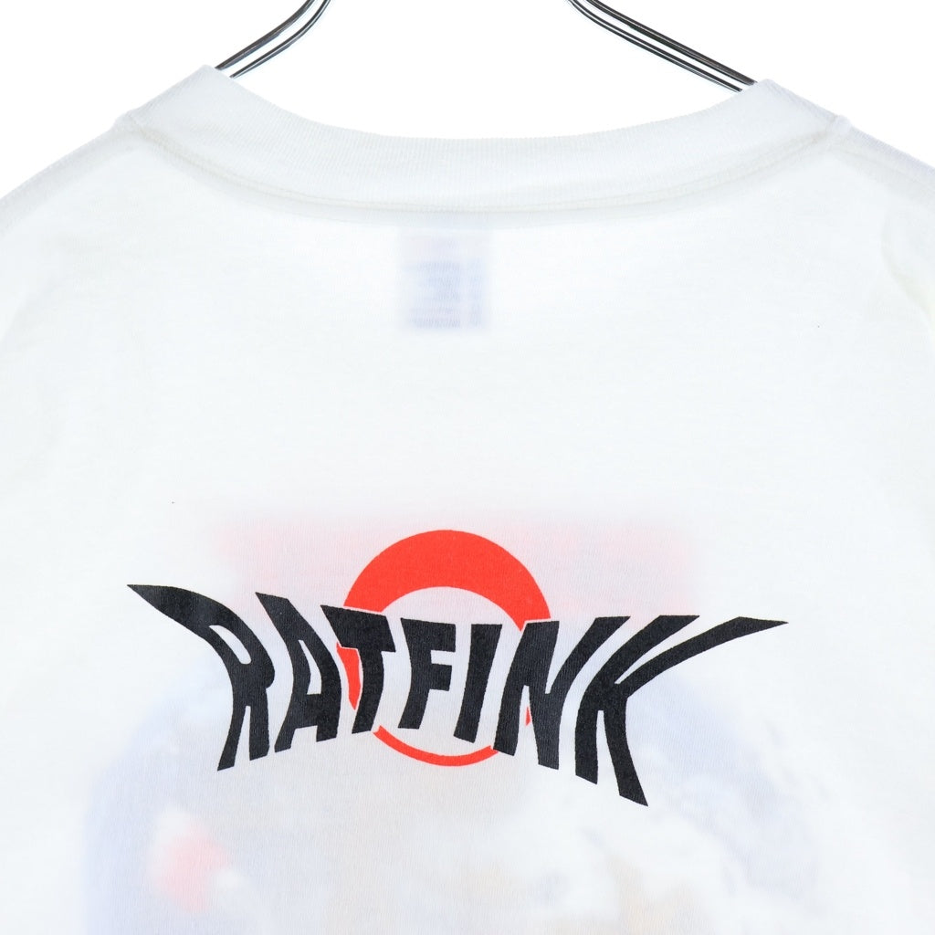 VINTAGE(ヴィンテージ) RATFINK (ラットフィンク) SURFINK 両面プリント 半袖Tシャツ カットソー ホワイト