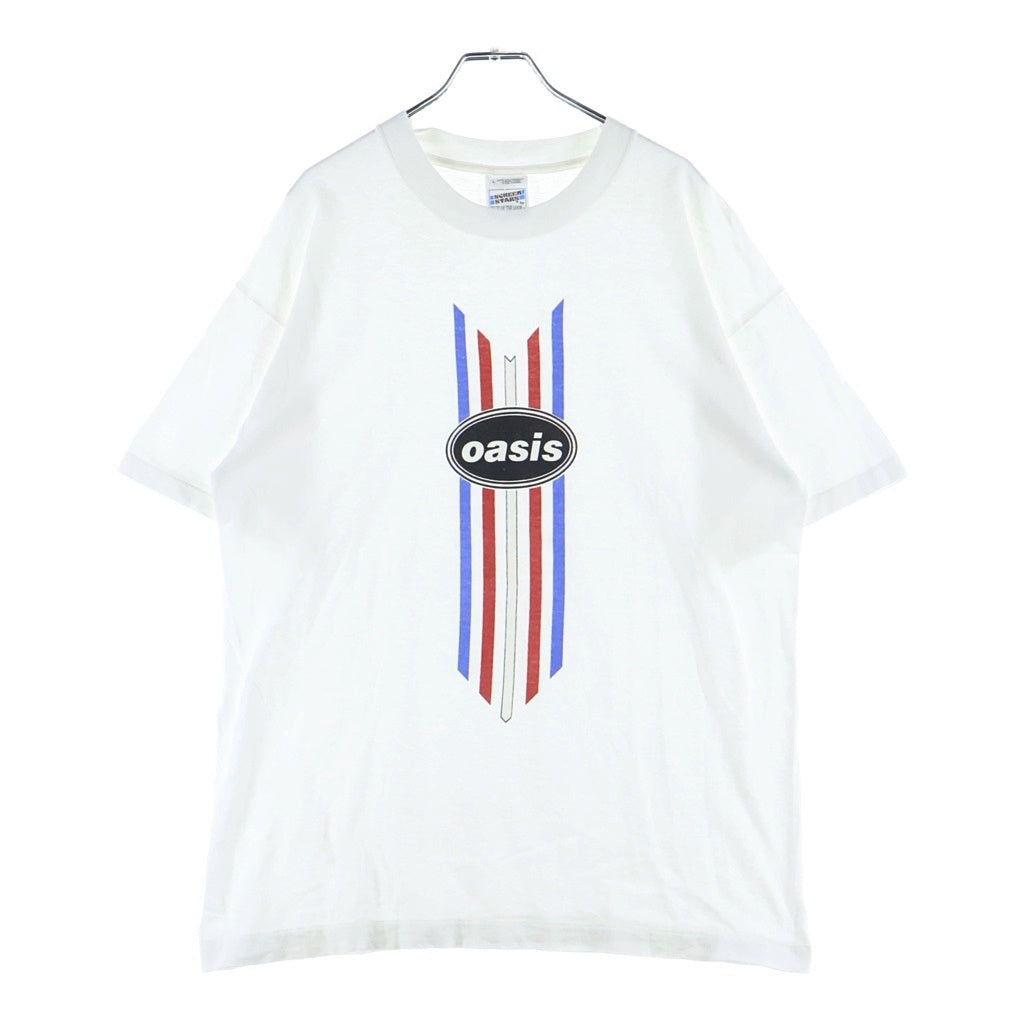 VINTAGE(ヴィンテージ) 90S OASIS TRICOLOR アイルランド製 オアシス トリコロール フロントプリント バンド 半袖Tシャツ カットソー ホワイト