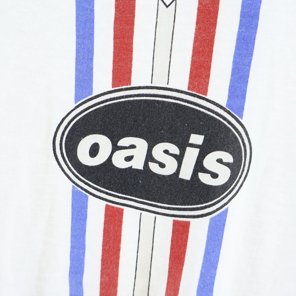 VINTAGE(ヴィンテージ) 90S OASIS TRICOLOR アイルランド製 オアシス トリコロール フロントプリント バンド 半袖Tシャツ カットソー ホワイト