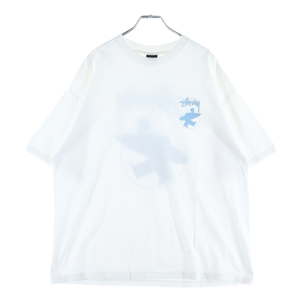 STUSSY(ステューシー) 00S SURFMAN PRINT TEE サーフマン 両面プリント 半袖Tシャツ カットソー ホワイト