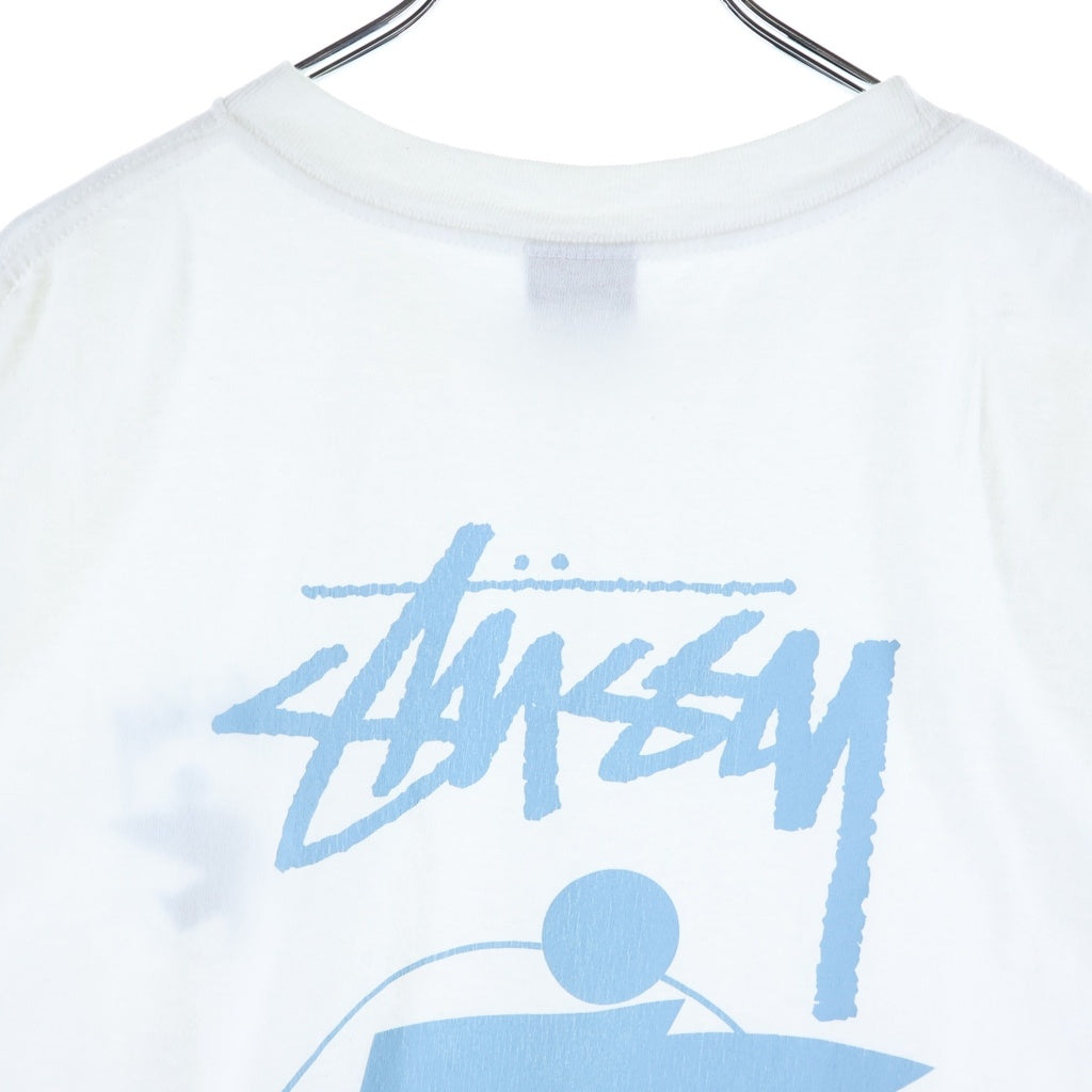 STUSSY(ステューシー) 00S SURFMAN PRINT TEE サーフマン 両面プリント 半袖Tシャツ カットソー ホワイト