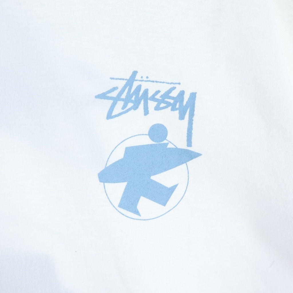 STUSSY(ステューシー) 00S SURFMAN PRINT TEE サーフマン 両面プリント 半袖Tシャツ カットソー ホワイト