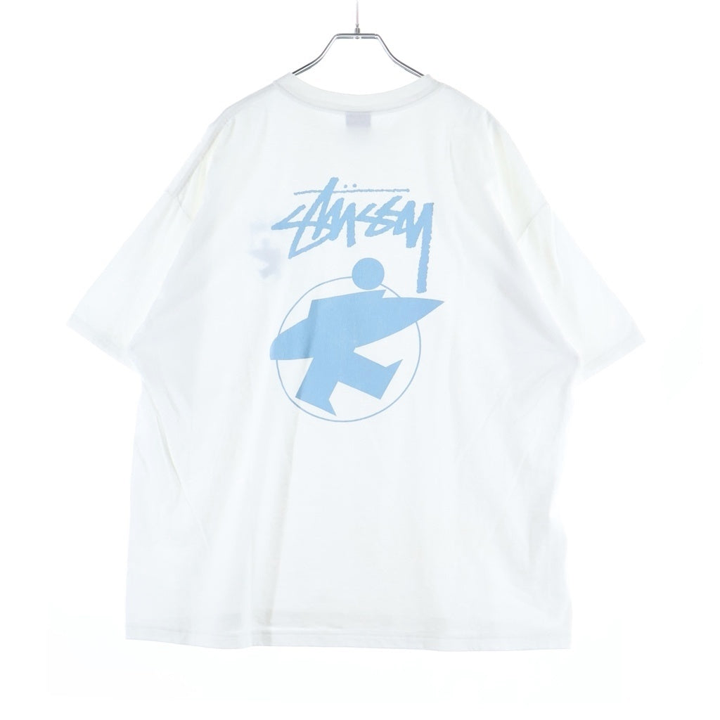 STUSSY(ステューシー) 00S SURFMAN PRINT TEE サーフマン 両面プリント 半袖Tシャツ カットソー ホワイト