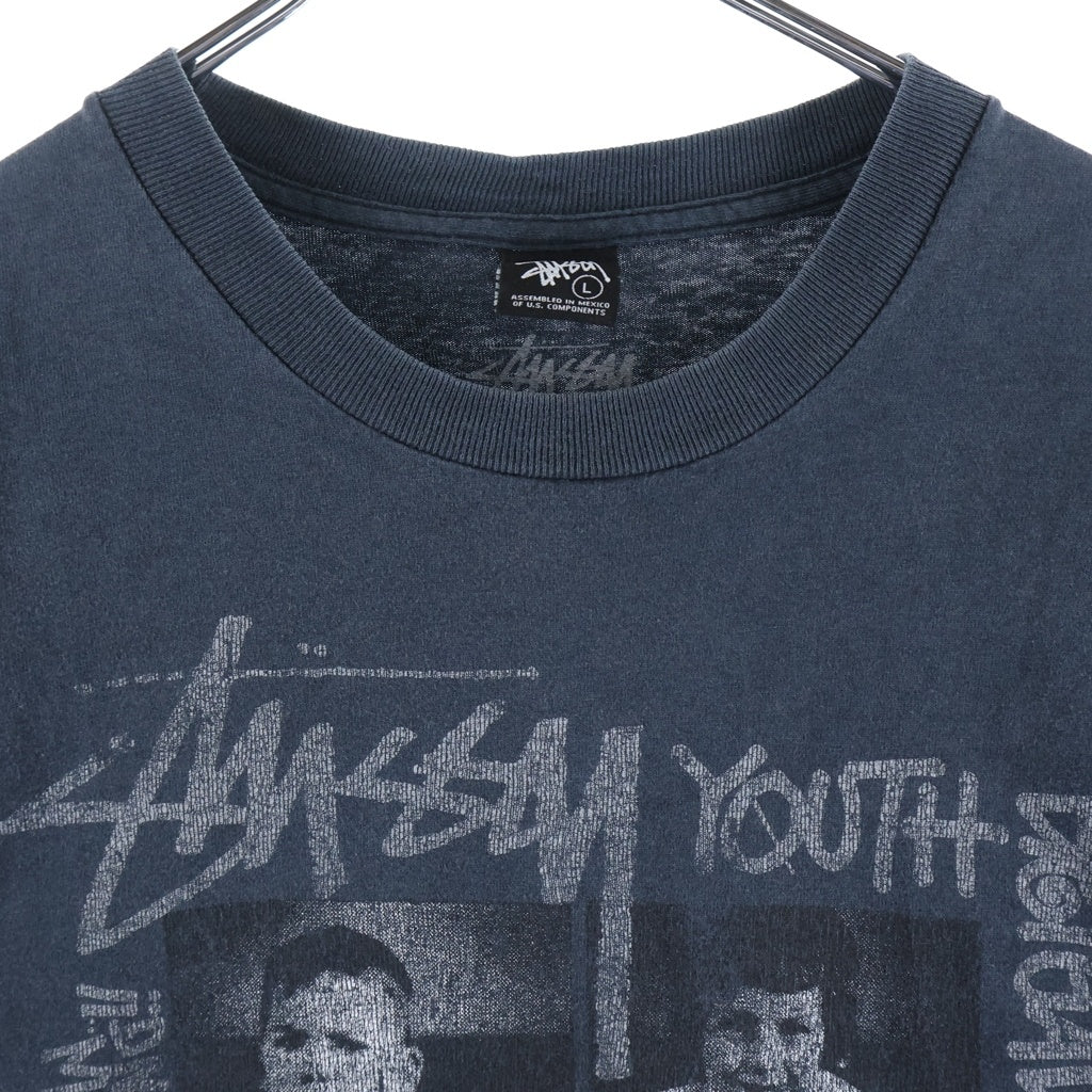 STUSSY(ステューシー) 00S YOUTH BRIDGE 4KIDS 4キッズ フロントプリント 半袖Tシャツ カットソー ブラック