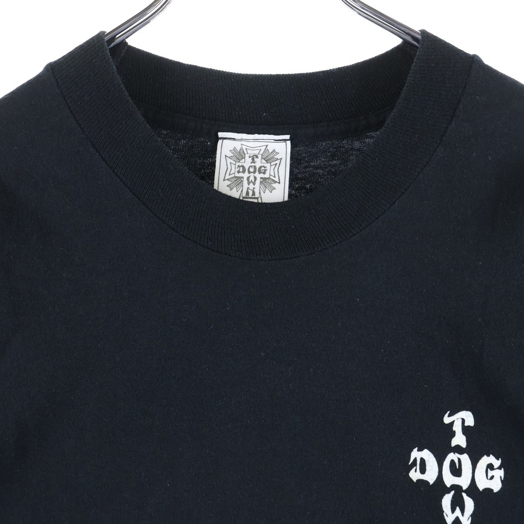 VINTAGE(ヴィンテージ) 90-00S DOG TOWN SKULL FLAME ドッグタウン スケート スカル フレイム 半袖Tシャツ ブラック