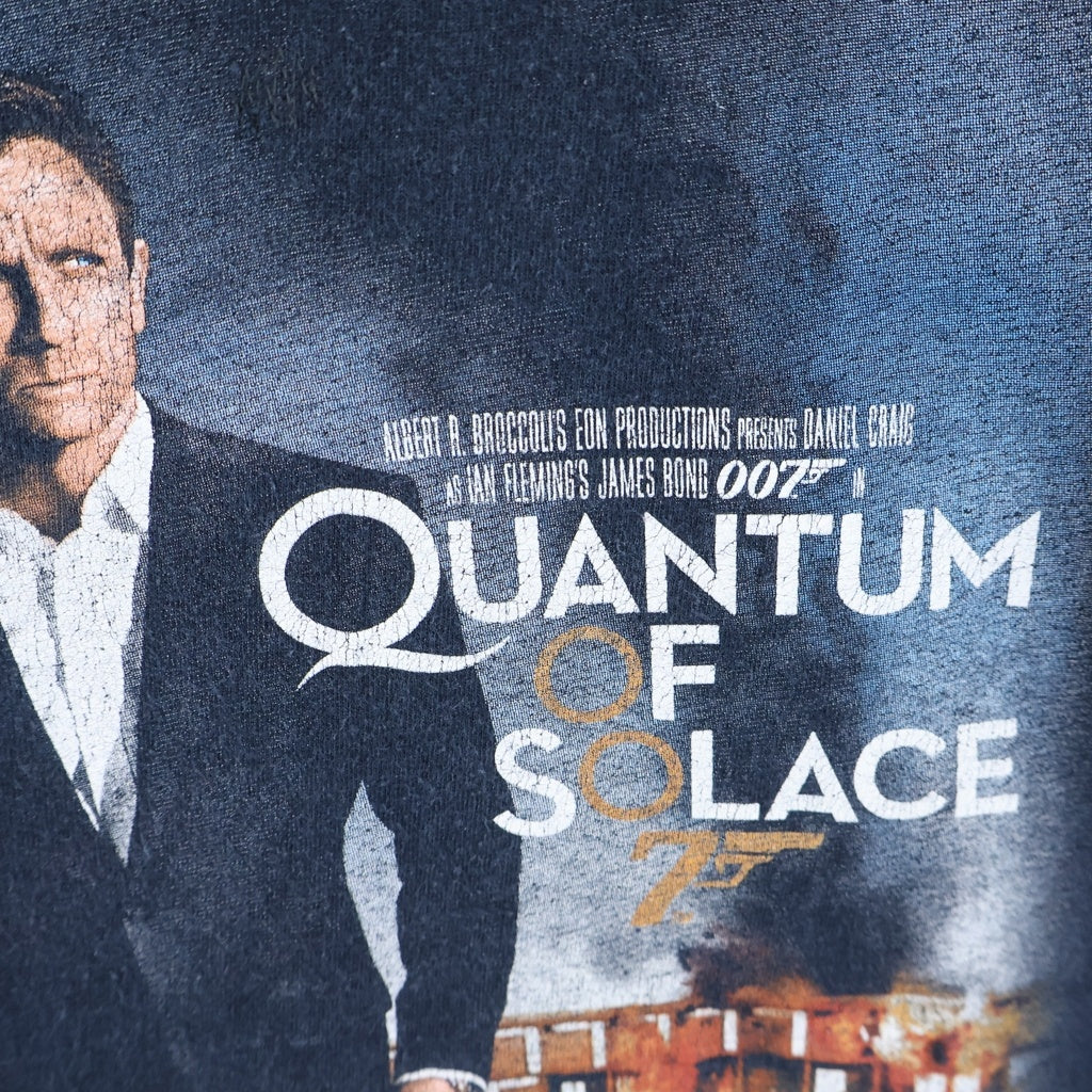 VINTAGE(ヴィンテージ) 00S QUANTUM OF SOLACE OO7 ダブルオーセブン 慰めの報酬 半袖Tシャツ カットソー ブラック