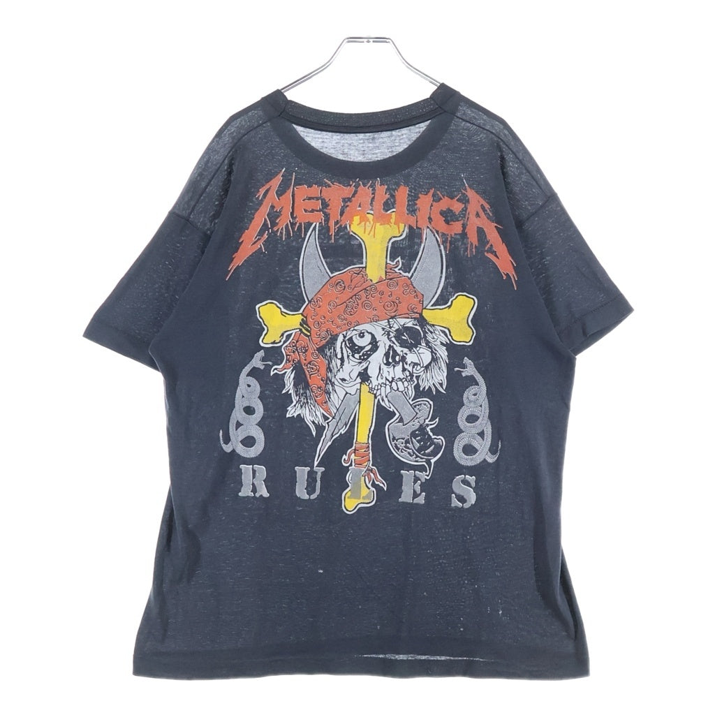 VINTAGE(ヴィンテージ) 90S METALLICA WORD TOUR 1992 RULES メタリカ バンド 両面プリント 半袖Tシャツ カットソー ブラック