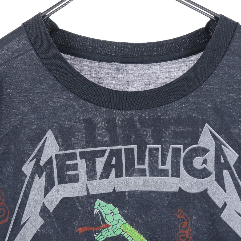 VINTAGE(ヴィンテージ) 90S METALLICA WORD TOUR 1992 RULES メタリカ バンド 両面プリント 半袖Tシャツ カットソー ブラック