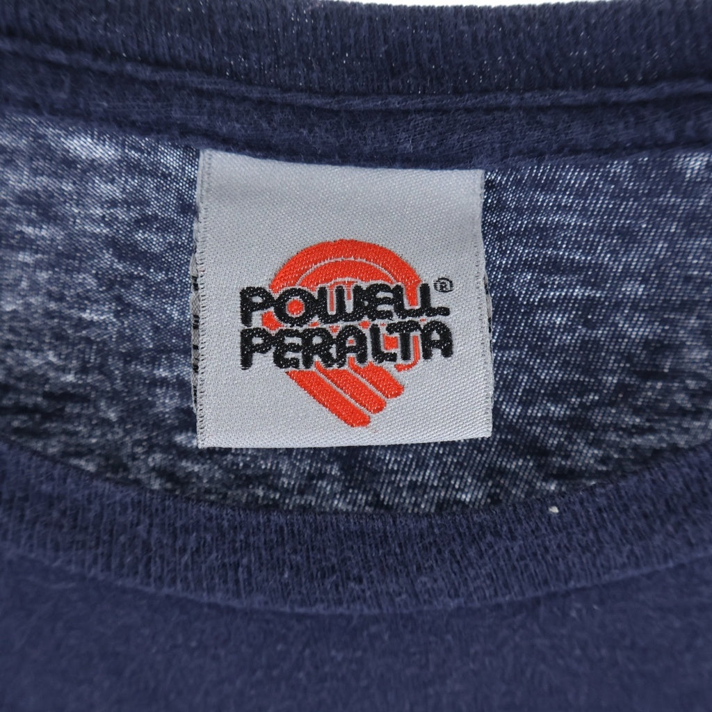 VINTAGE(ヴィンテージ) 00S POWELL PERALTA BONES SKATE SKELETON パウエル ボーンズ スケート スケルトン 半袖Tシャツ ネイビー