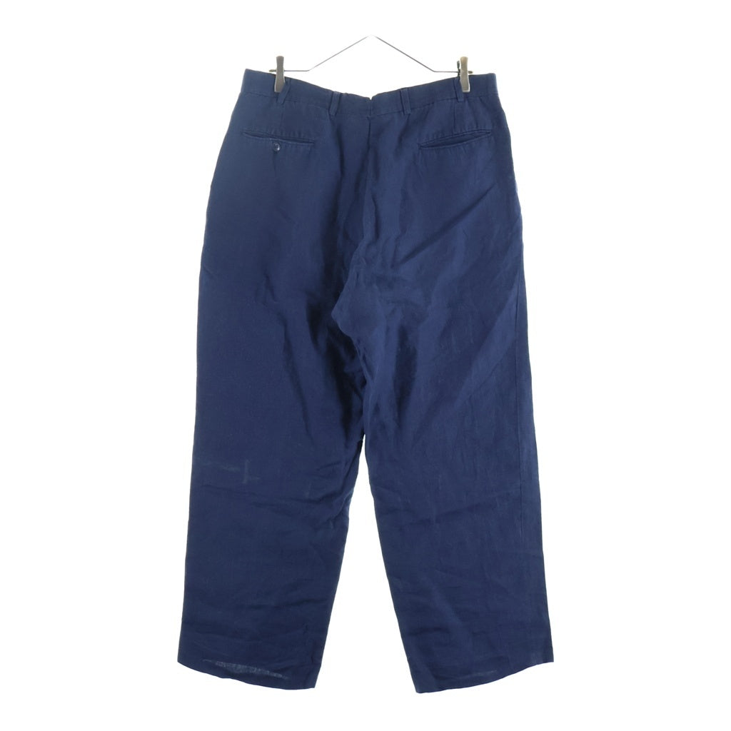 BROOKS BROTHERS(ブルックス ブラザーズ) 80S LINEN SLACKS リネンスラックスパンツ 42TALON USA製 ネイビー
