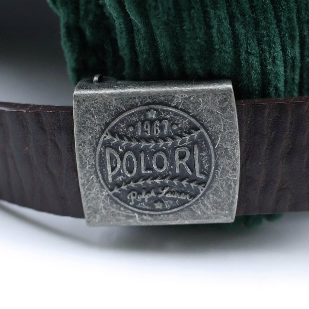 POLO RALPH LAUREN(ポロラルフローレン) × NEW ERA CORDUROY CAP YANKEES ニューエラ コーデュロイ 刺しゅう キャップ ヤンキース グリーン 209920 25304