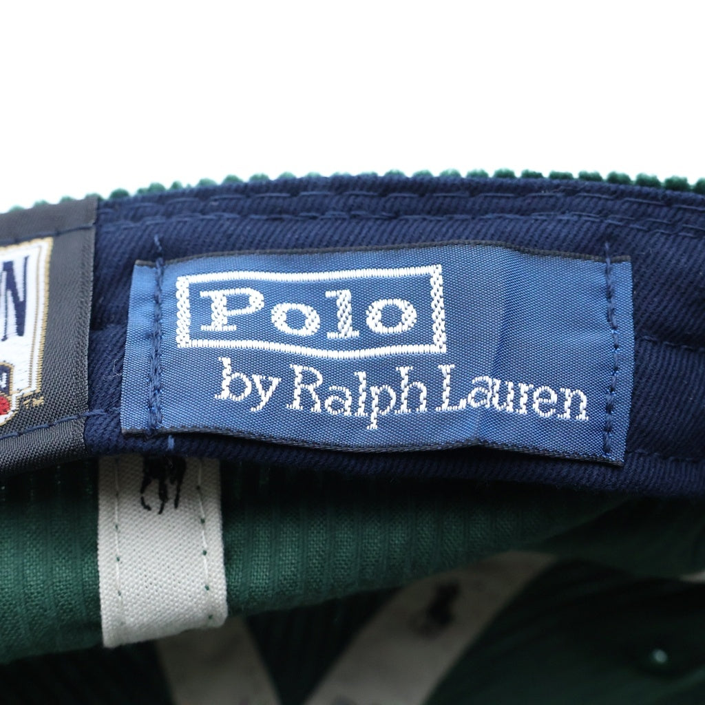 POLO RALPH LAUREN(ポロラルフローレン) × NEW ERA CORDUROY CAP YANKEES ニューエラ コーデュロイ 刺しゅう キャップ ヤンキース グリーン 209920 25304