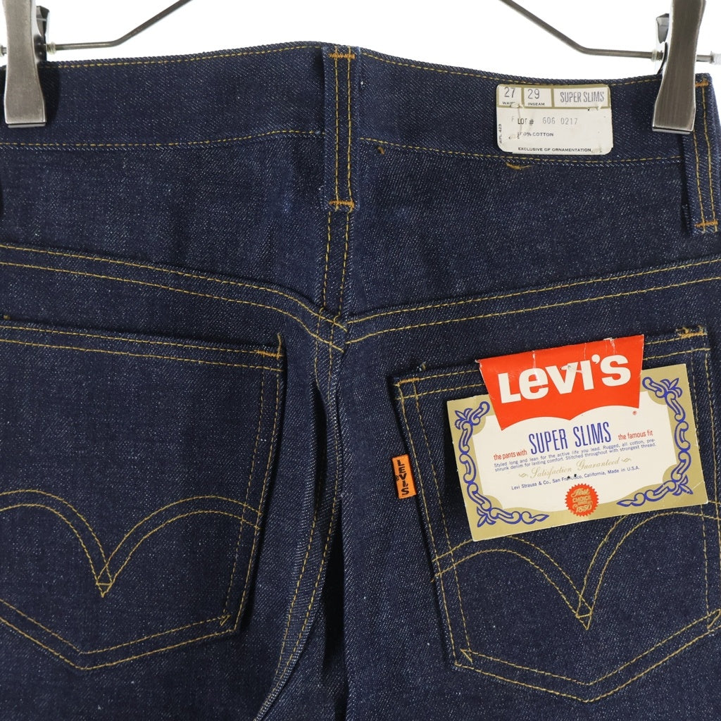 Levi's(リーバイス) 60-70S VINTAGE DEADSTOCK 606 0217 BIG E ヴィンテージ オレンジタブ ボタン裏69 42TALON デッドストック スリムテーパードシルエット デニムパンツ インディゴ