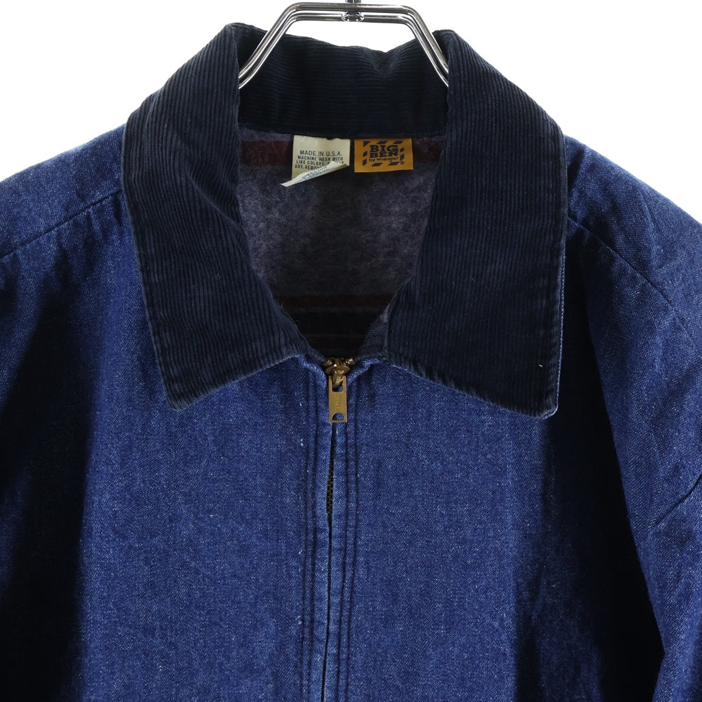 VINTAGE(ヴィンテージ) 80S BIG BEN BY WRANGLER BLANKET ZIP UP DENIM JACKET ビッグ ベン ラングラー デニム ブランケット ジップアップ ジャケット インディゴ 5LRLL833R